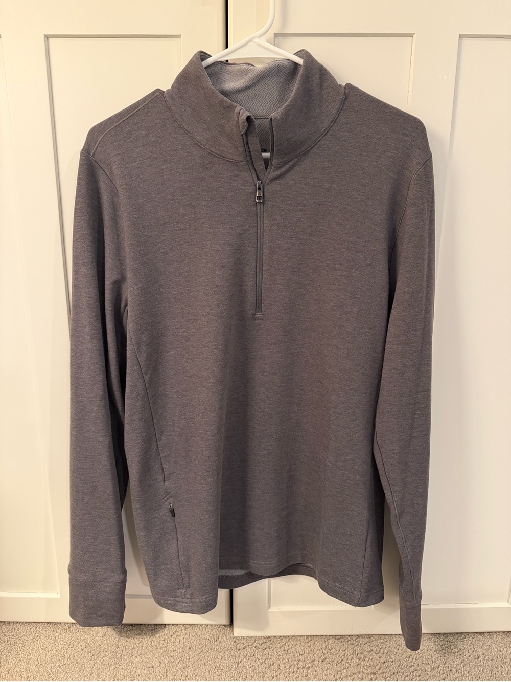 Prana Men's Half-Zip Pullover in Heather Gray